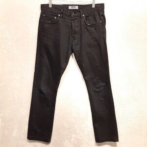 Baldwin The Henley Mens Jeans Sz.32x30/Black/Button Fly/Classic Slim/Designer